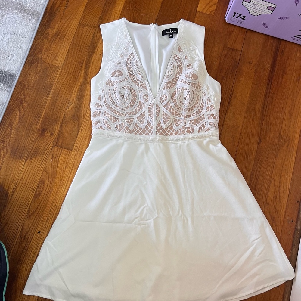 Lulu's White Lace Dress